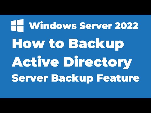 93. How to Backup Active Directory in Windows Server 2022