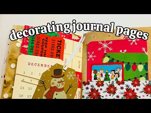 Create a beautiful Christmas JUNK JOURNAL  | Junk Journal Page Ideas | Beginner Friendly