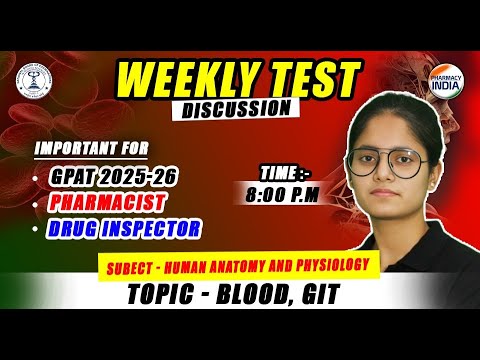 HAP | Weekly Test Discussion | Blood & GIT | For GPAT,  Drug Inspector & Pharmacist #pharmacyindia