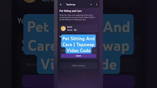 Pet Sitting And Care | Tapswap Video Code