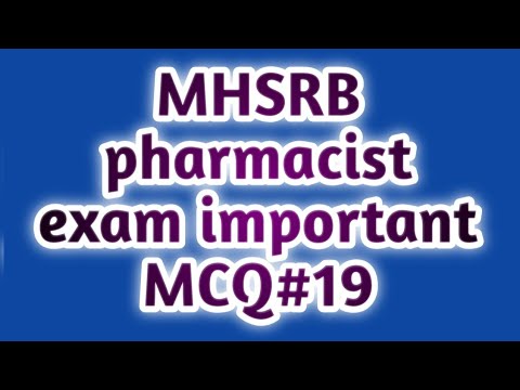 mhsrb pharmacist exam mcq