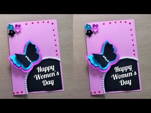 DIY Easy Handmade Women's Day Card Making/ Women's Day Carft/ How To Make Women's Day Card#womensday