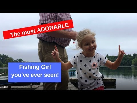 Adorable fishing girl: genuine enthusiasm for fishing #Shorts