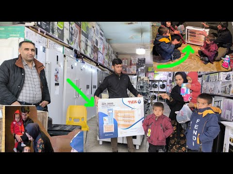 Buying electric heaters and clothes for children