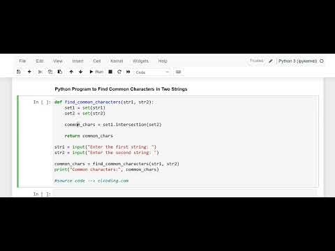 Day 79: Python Program to Find Common Characters in Two Strings