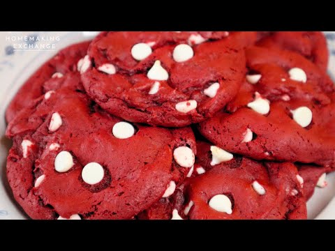 Red Velvet Cookies | Easy Red Velvet Cake Mix Cookies