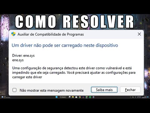 Como resolver problema do drive ene sys