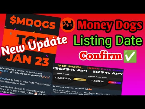 Money Dogs Listing Date Confirm | Money Dogs New Update | Token Stake