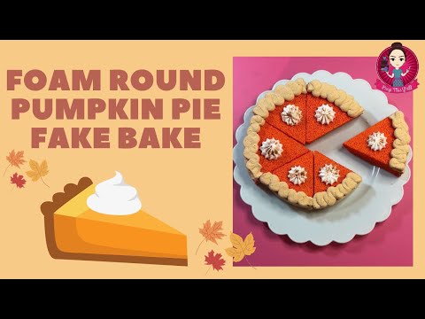 Let’s Fake Bake a Sliced Pumpkin Pie with a foam round! #fakebake #pumpkinpie #peepthisyall