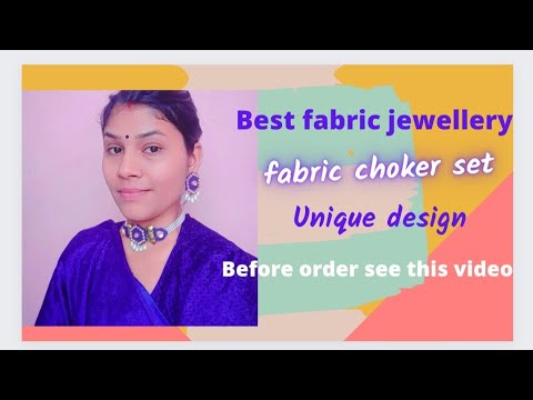 Best fabric jewellery, handmade jewellery,choker set,trending handmade jewlry women small  business,