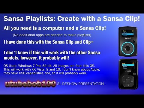 Sansa Playlists, create with Clip and Computer no apps needed!