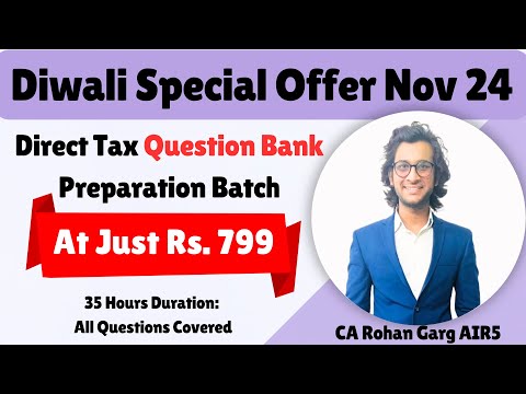 CA Final DT Question Bank Preparation Batch At Just Rs.799