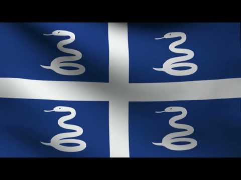 [10 Hours] Martinique Flag Waving - Video & Audio - Waving Flags