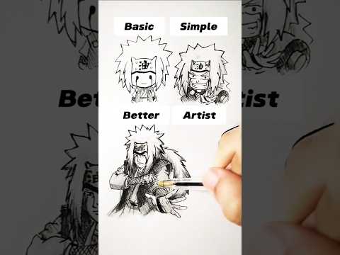 How Artist draw Jiraiya? 🤔😳 #shorts #anime #drawing