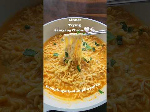 Trying Samyang cheese?!?You eat this?!! #asmr #foodasmr #shorts #asmrfood #cheesenoodles #noodles