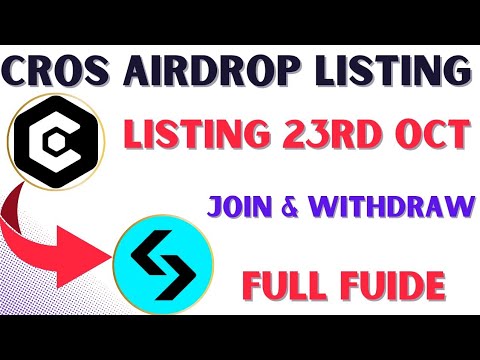 CROS AIRDROP LISTING 23RD OCTOBER |#crosairdrop|#airdrop