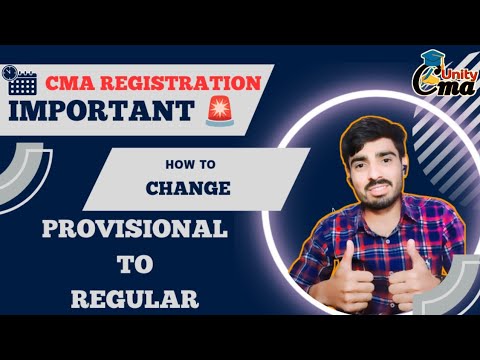 How to Change Provisional to Regular CMA Registration ||Professional Ankit||#cma #cmaunity #cmaexams