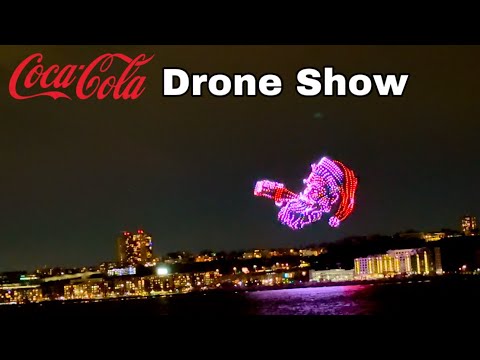 Coca-Cola Christmas Holiday Drone Show In New York City