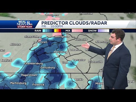 Rain showers are moving into south-central PA for our Friday night