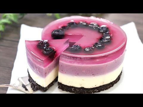 まるごとブルーベリーチーズケーキの作り方 How to make blueberry cheesecake