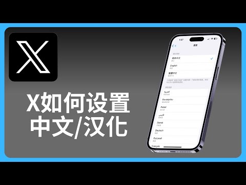 X如何设置中文/汉化