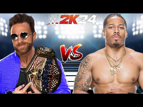 WWE 2K24 CARMELO HAYES VS. LA KNIGHT FOR THE WWE UNITED STATES CHAMPIONSHIP BELT!