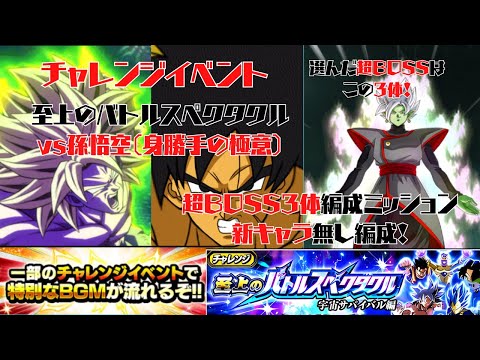 【ドッカンバトル】新規キャラ無し編成！至上のバトルスペクタクルVS身勝手の極意「超BOSS＆13ターン以内クリア」【DRAGONBALL Z Dokkan Battle】