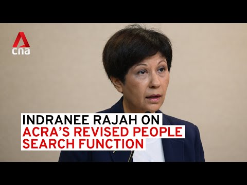 ACRA's revised search function will not show NRIC numbers: Indranee Rajah