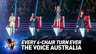 Every Single 4-CHAIR TURN Blind Audition EVER on The Voice Australia | Giga Compilation