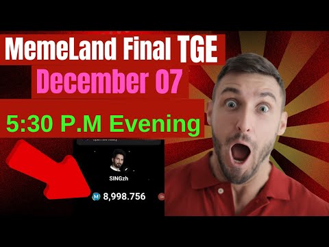 MemeLand Final AIRDROP 🔥 DATE 07/12/2024 AT 5:30 P.M || Listing on HotCoin Exchange 💱 at 5:30 P.M ||