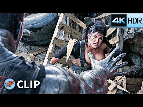 Colossus vs Angel Dust - Scrapyard Fight Scene (Part 2) | Deadpool (2016) 4K HDR Movie Clip