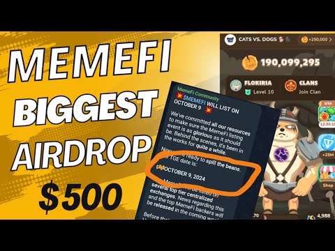 MemeFi New Listing Update Today || MemeFi Listing 9 October 🤑 || $500 Profit হবে সবার