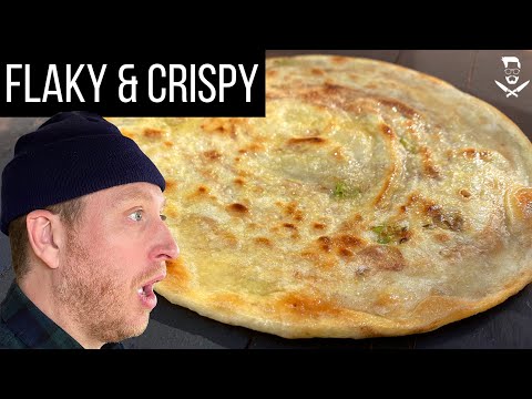 Easy Flaky Scallion Pancakes made with only 3 ingredients | John Quilter