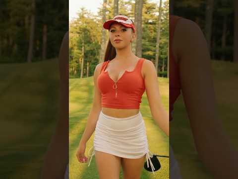 Amazing Golf Swing you need to see | Golf Girl awesome swing | Golf shorts | Claire Bear