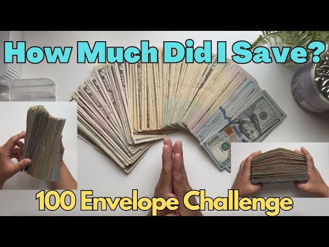 Unstuffing My 100 Envelope Challenge - How Much Did I Save? #100envelopechallenge #cashstuffing