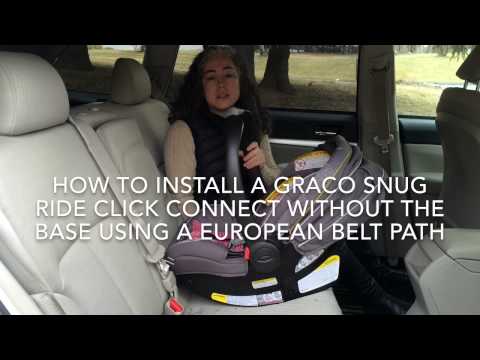 Graco Snug Ride Click Connect Baseless Install with European Belt Path