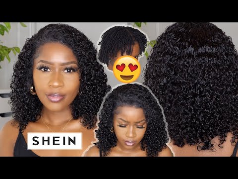 WOW I Can't Believe This Kinky Curly Wig Came From Shein!! Curly Wig Install Over Micro Locs!!!