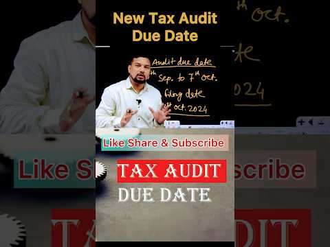 Tax Audit Date Extended till 7th Oct.2024 #taxaudit #duedateextended #audit #lastdatesextended #yt