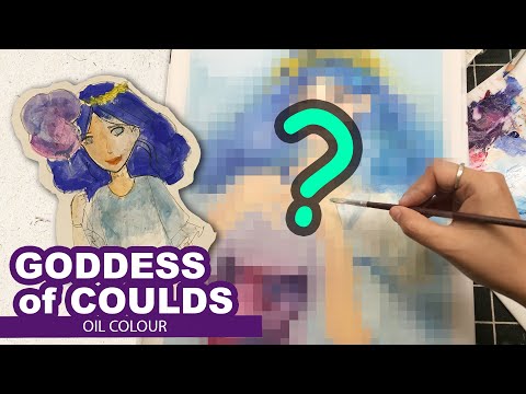 FIRST TIME DO OIL PAINTING? | Goddess of Clouds | Huta Chan