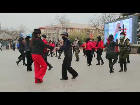 北门水兵舞《烟雨人间》动作娴熟流畅，旋律动感,square dance, dance, pop music, aerobics