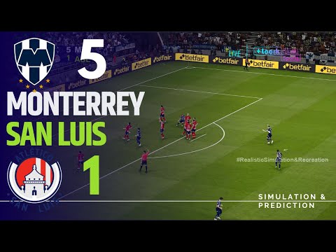 Monterrey 5-1 Atlético San Luis | Liga MX Apertura 2024 | Simulación/Recreación eFootball