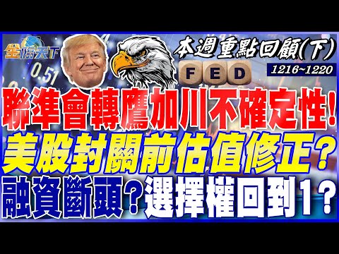 聯準會轉鷹加上川普不確定性！美股封關前估值修正？ 融資斷頭？選擇權回到1？止跌訊號未現 權值股宜減碼？｜20241216-20241220【本週重點回顧 下】