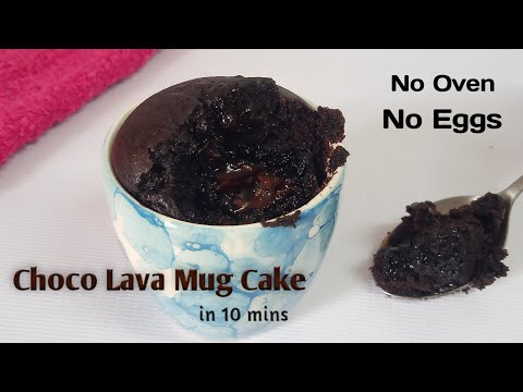 Chocolate Lava Mug Cake || No oven, No eggs