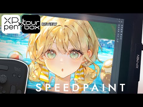 XPPEN Artist 15.6 ProTablet +TourBox Review // Photoshop Speedpaint