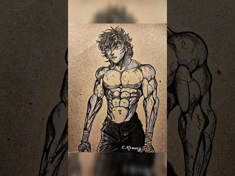 Baki Hanma 😎💪 BAKI Anime #anime #animeart #art #artist #reels #otaku #artwork #gym #training #muscle