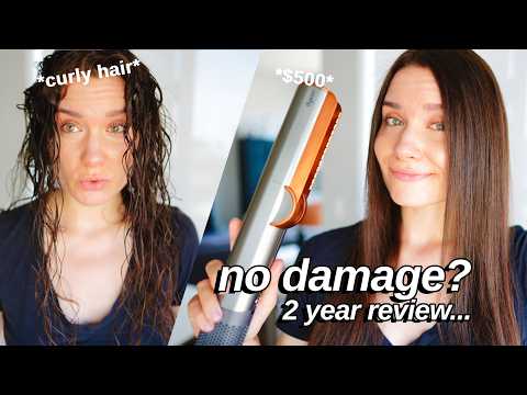 DYSON AIRSTRAIT REVIEW & TUTORIAL | on curly hair? can it replace a flat iron? (Honest Review, Demo)