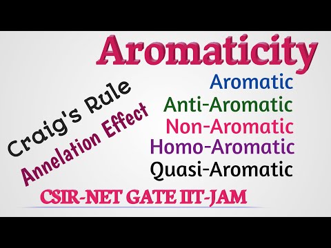 Aromaticity | Craigs Rule | Annelation Effect | Quasi aromatic | Organic Chemistry