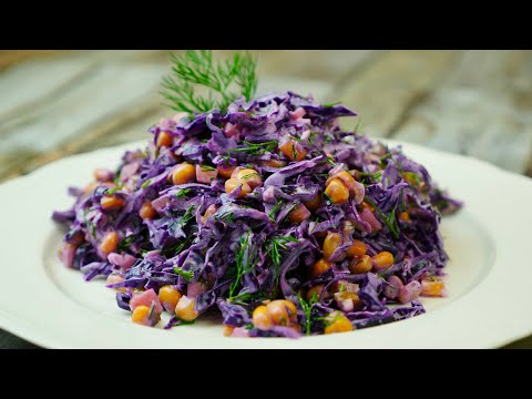 Delicious and interesting cabbage salad