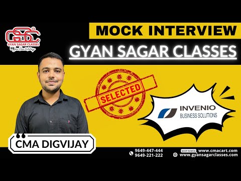 CMA CAMPUS PLACEMENT MOCK INTERVIEW | CMA DIGVIJAY | SELECTED IN INVENIO