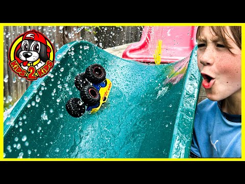 Monster Jam & Hot Wheels Monster Trucks 💦 WATERFALL RACING COMPILATION